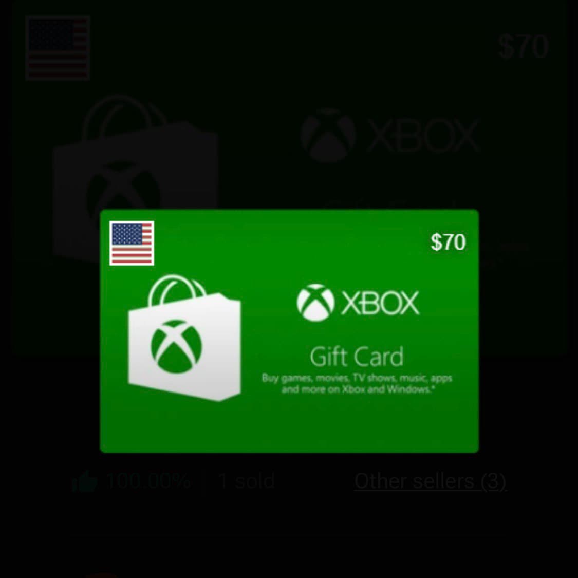 Xbox Live Gift Card USD 70 (US)